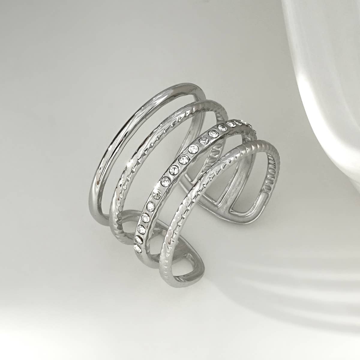 Bague Argentée avec Strass