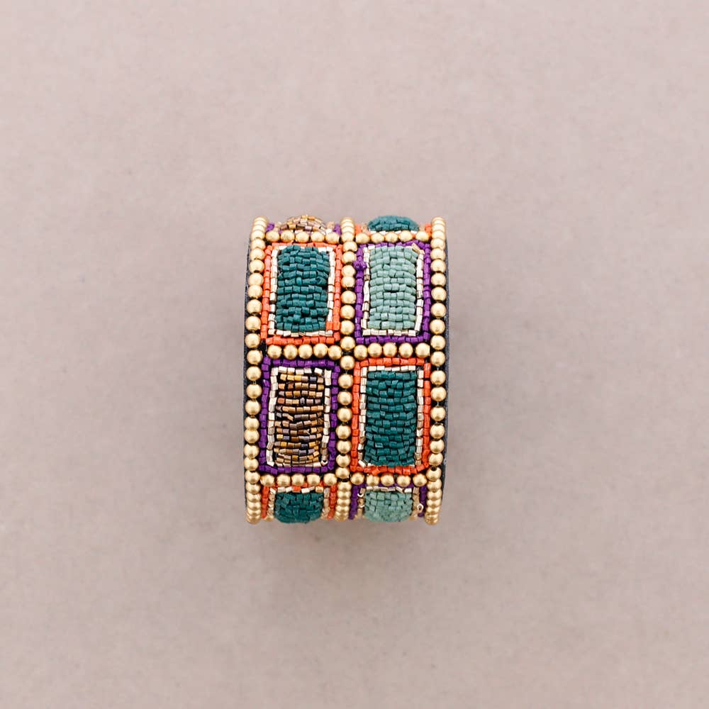 Bracelet manchette perles