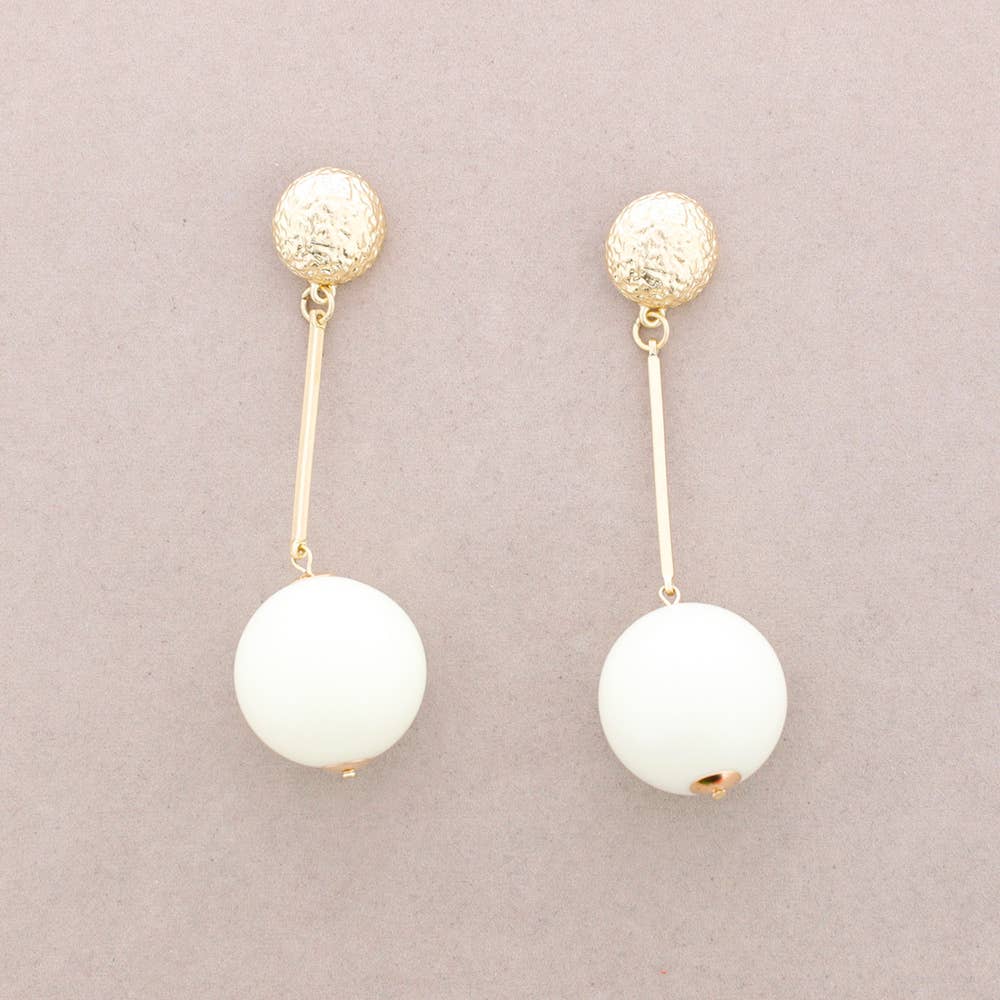 Boucles d'oreilles boule en résine XL