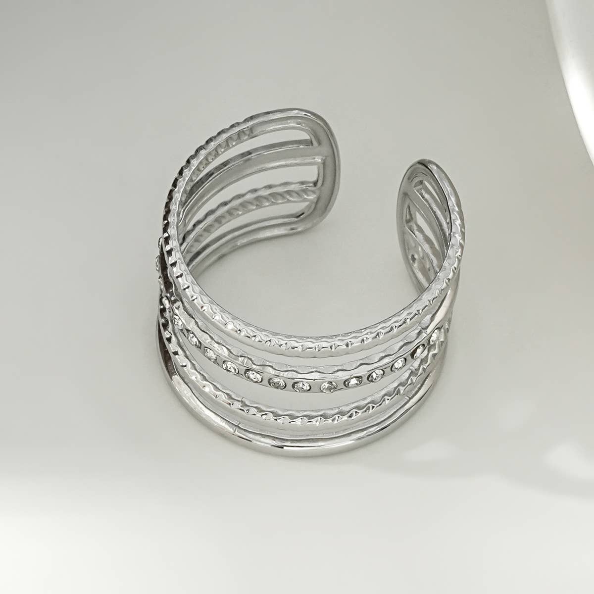 Bague Argentée avec Strass