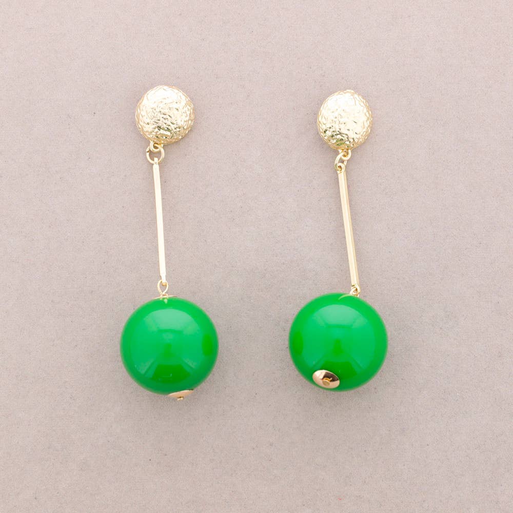 Boucles d'oreilles boule en résine XL