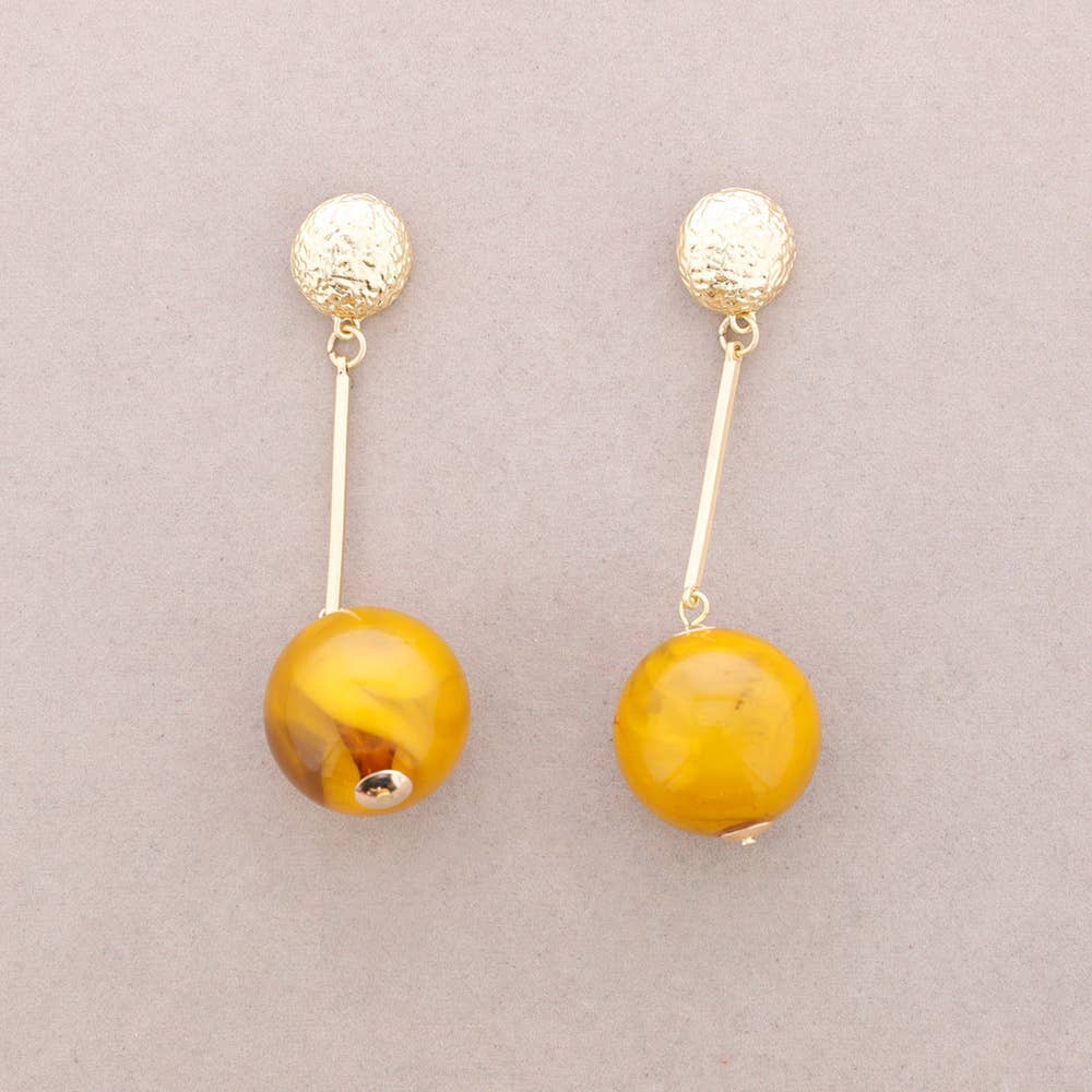 Boucles d'oreilles boule en résine XL