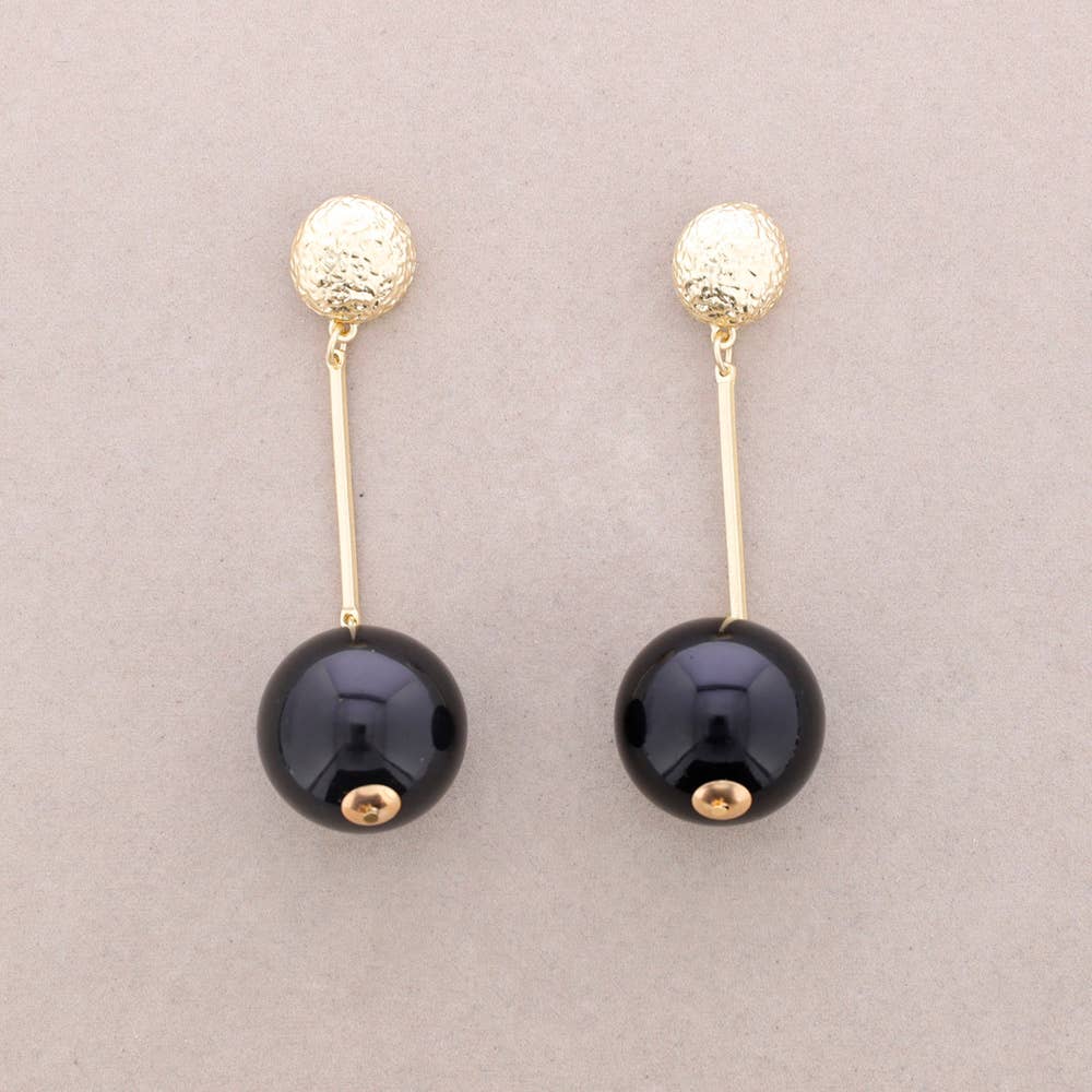 Boucles d'oreilles boule en résine XL