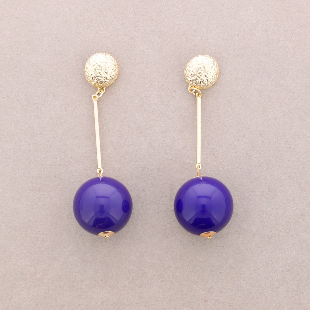 Boucles d'oreilles boule en résine XL