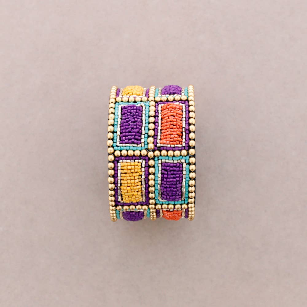 Bracelet manchette perles