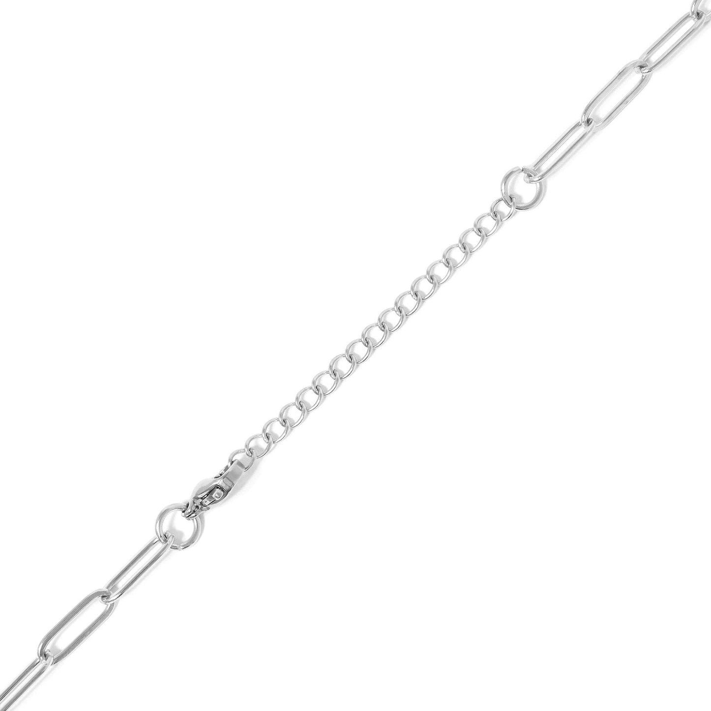 WJW - Collier à breloques en forme de mousqueton « Faith » en or PVD 18 carats