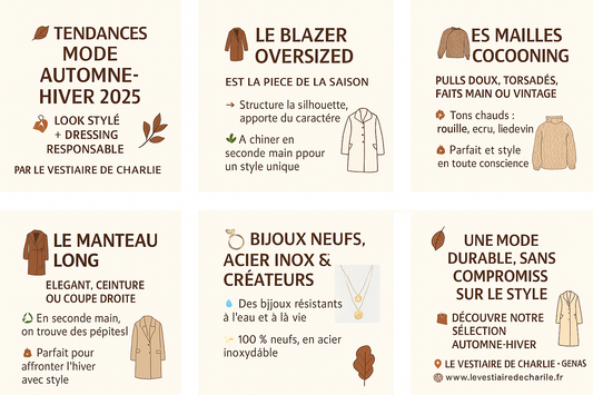🍂 Tendances Mode Automne-Hiver 2025 : Mieux s'habiller, sans surconsommer !