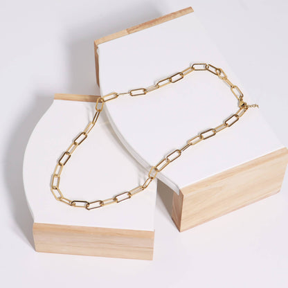 WJW - Collier à chaîne en or 18 carats avec trombones