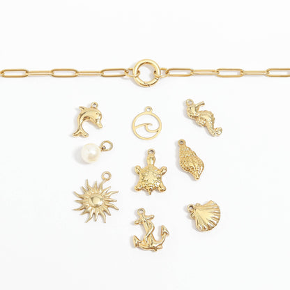 WJW - Collier Porte-Charme Mousqueton en Acier Inoxydable
