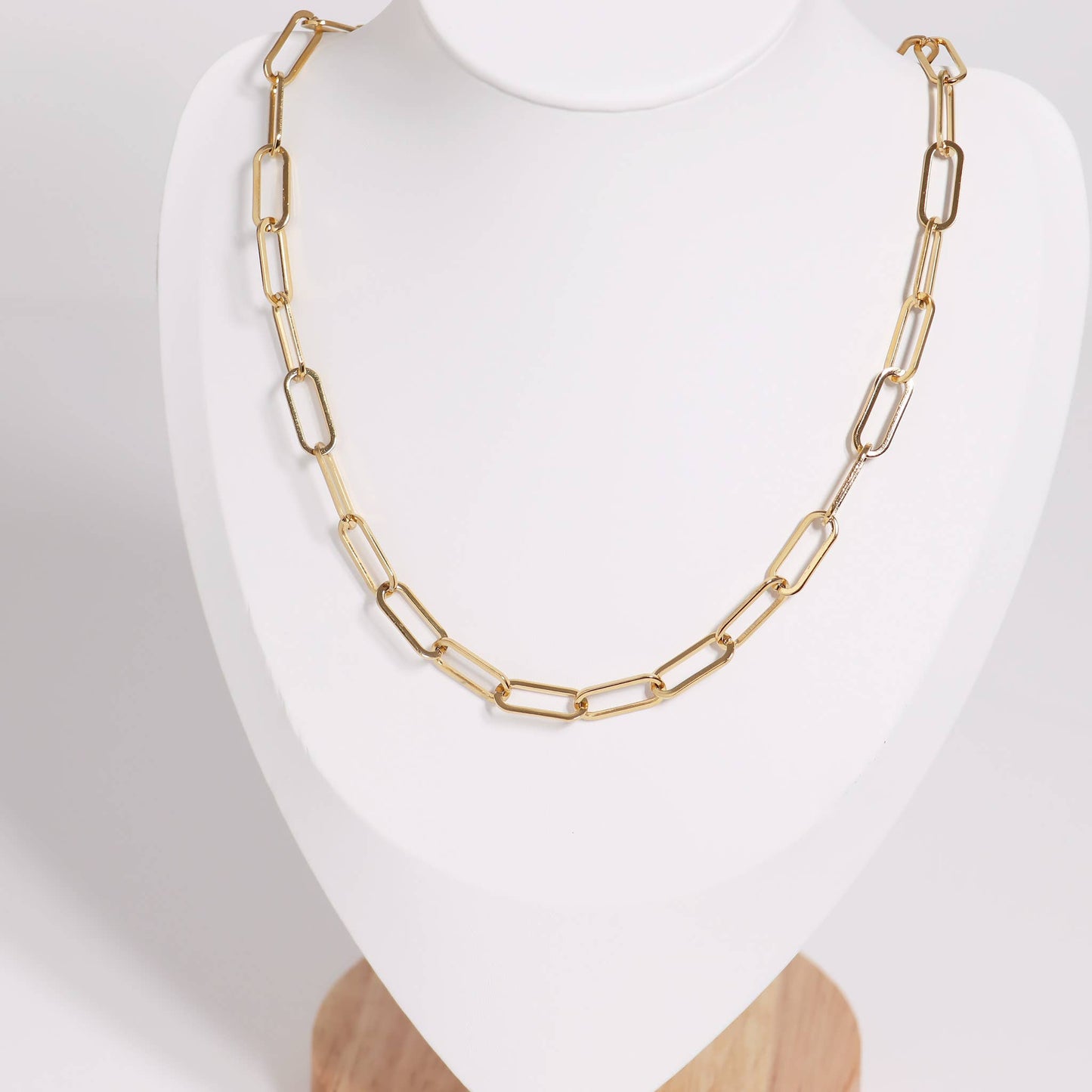 WJW - Collier à chaîne en or 18 carats avec trombones