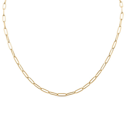 WJW - Collier à chaîne en or 18 carats avec trombones