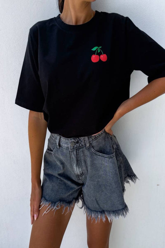 T-shirt imprimée Cerise
