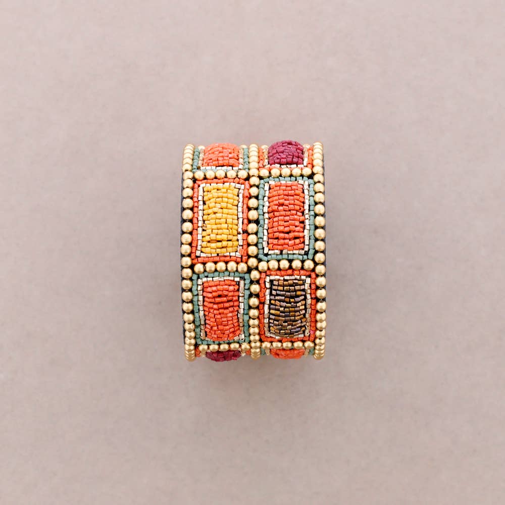 Bracelet manchette perles