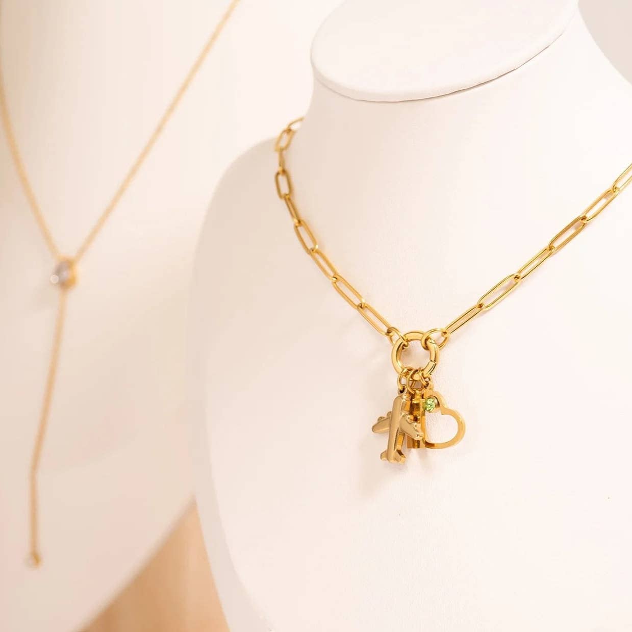WJW - Collier Porte-Charme Mousqueton en Acier Inoxydable