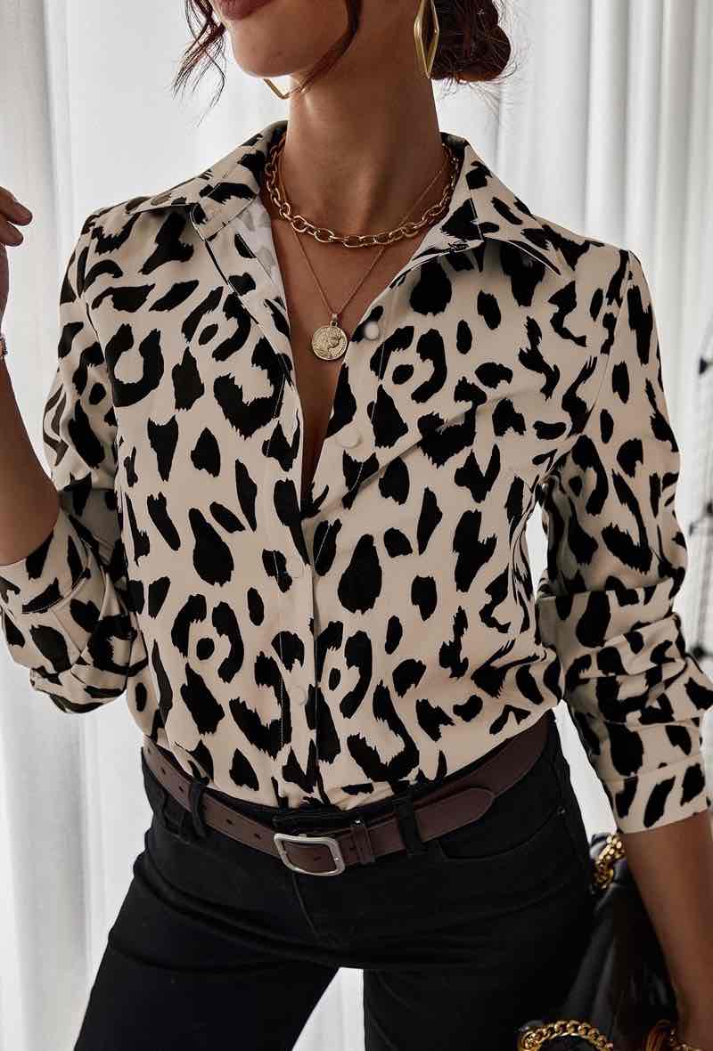 Chemise imprimée Léopard