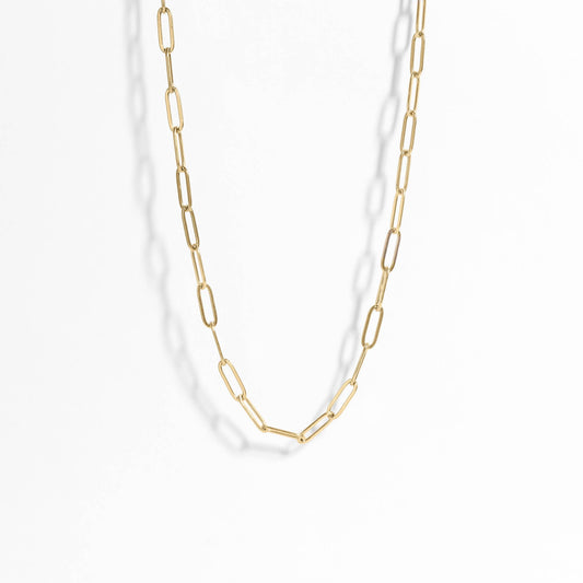WJW - Collier à chaîne en or 18 carats avec trombones