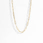 WJW - Collier à chaîne en or 18 carats avec trombones
