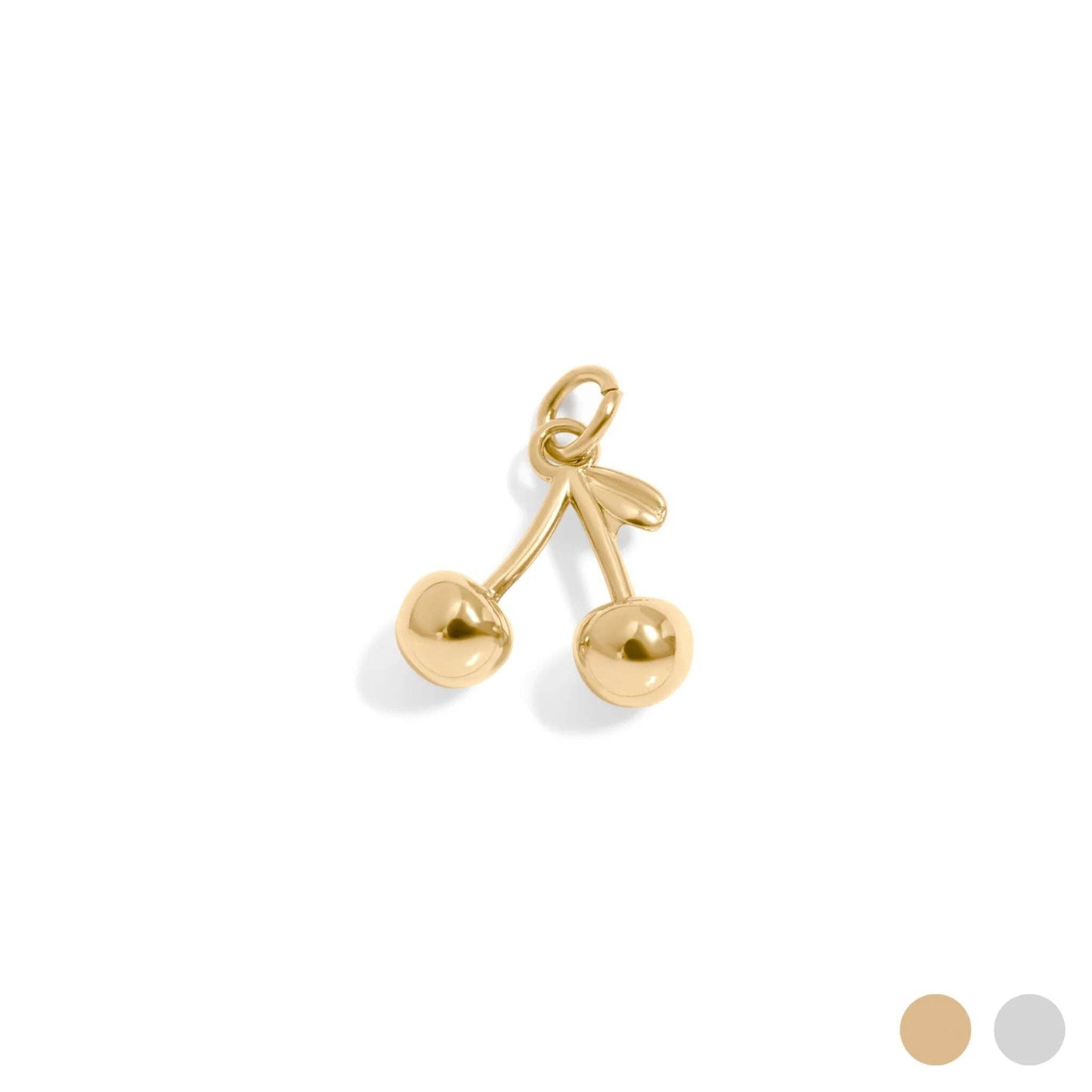 WJW - Pendentif Cerise en Acier Inoxydable PVD Or 18K