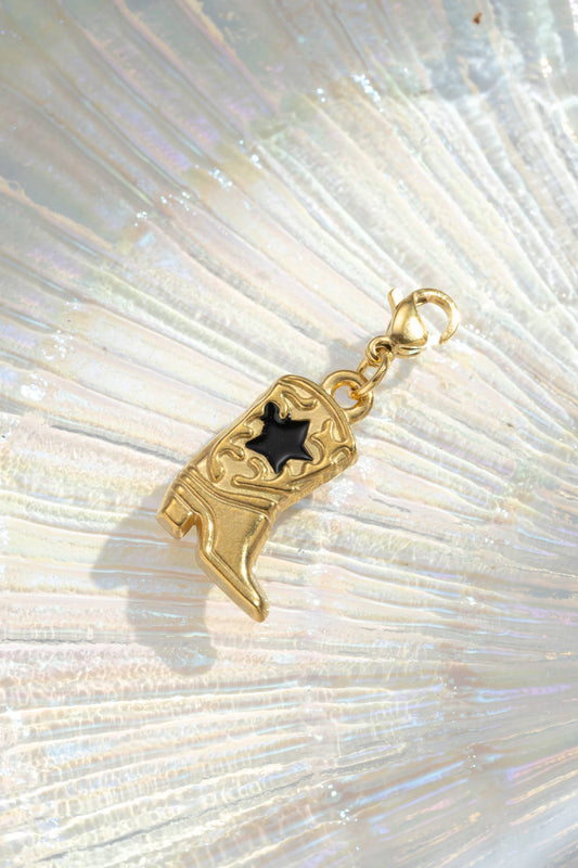 Cosmos - Pendentif Botte avec Étoile Noire – Acier Inoxydable
