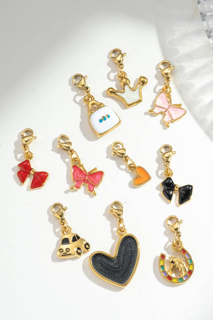 Cosmos - Lot de 10 Pendentifs charms assorties acier inoxydable
