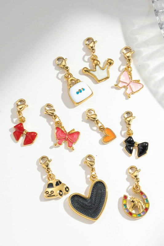 Cosmos - Lot de 10 Pendentifs charms assorties acier inoxydable