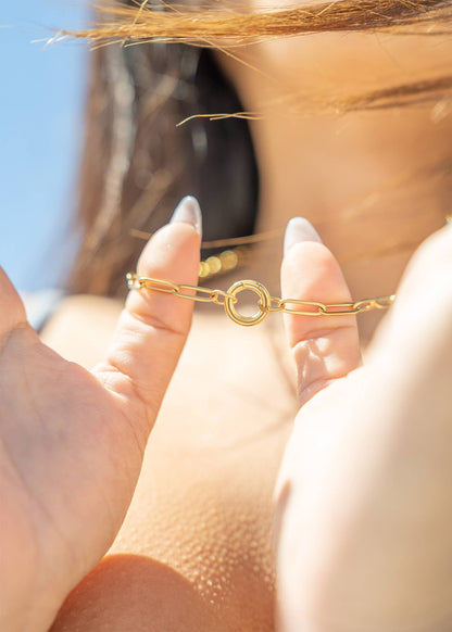 WJW - Collier Porte-Charme Mousqueton en Acier Inoxydable