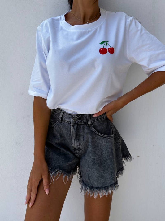 T-shirt imprimée Cerise