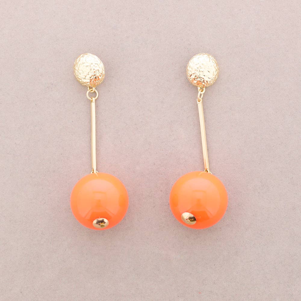 Boucles d'oreilles boule en résine XL