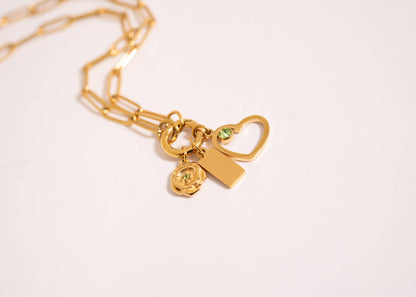 WJW - Collier Porte-Charme Mousqueton en Acier Inoxydable