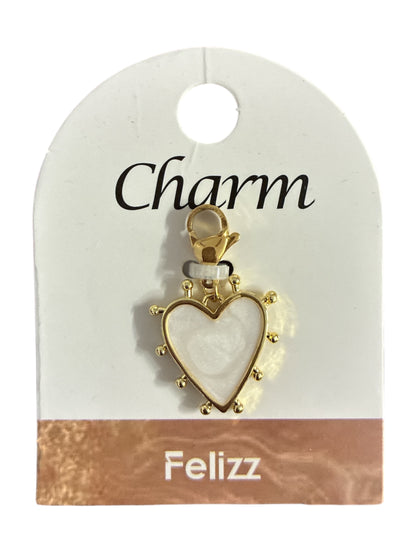 Charm cœur nacré
