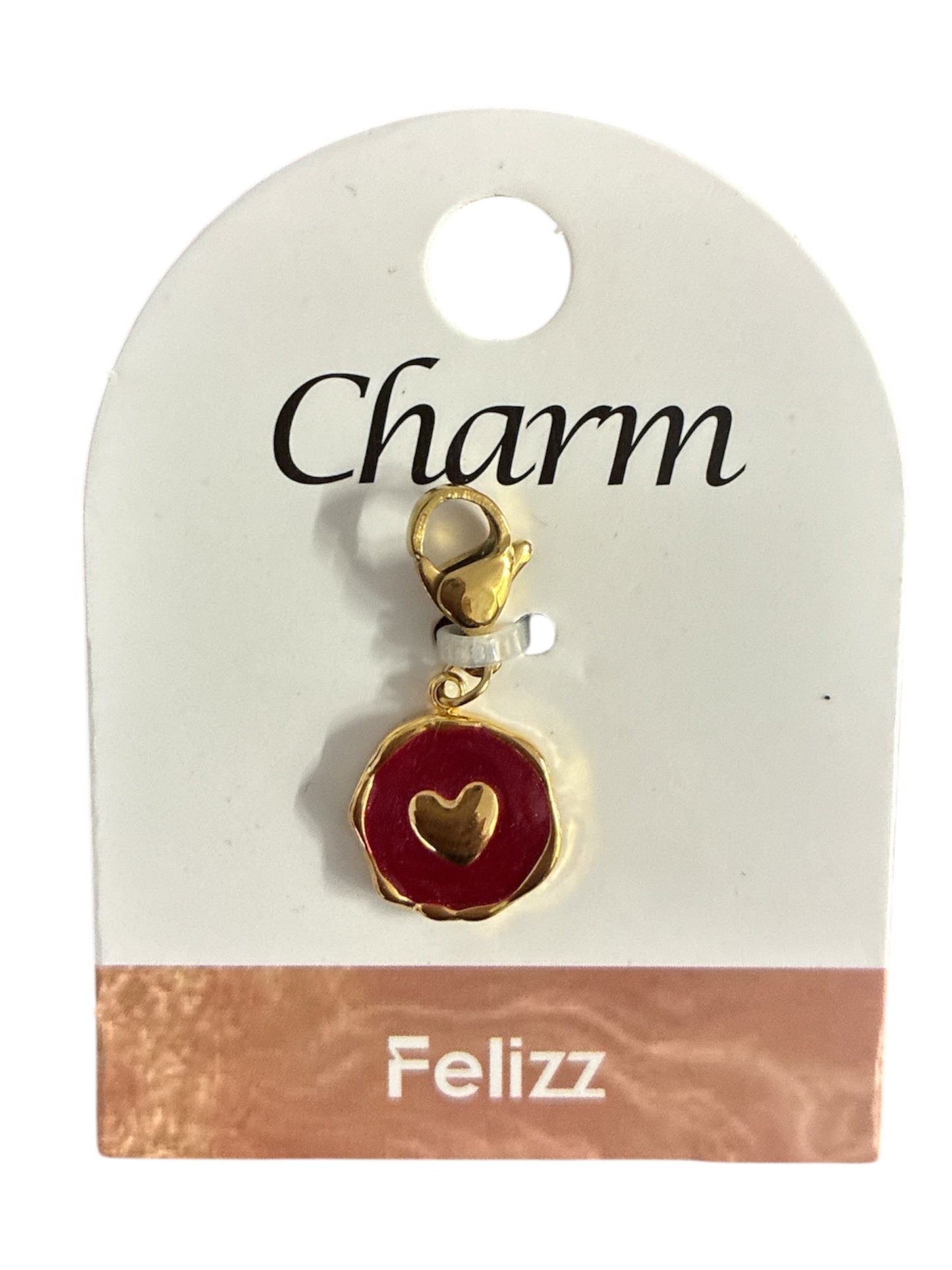Charm Cœur bordeaux