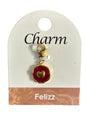 Charm Cœur bordeaux