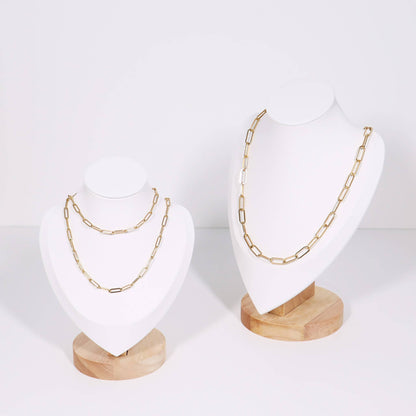 WJW - Collier à chaîne en or 18 carats avec trombones