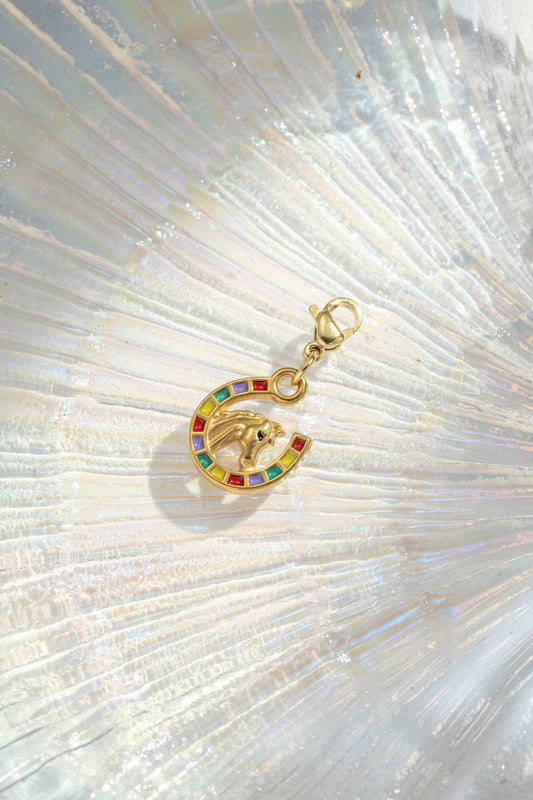 Cosmos - Pendentif Charm Fer à Cheval – Acier Inoxydable Fantaisie