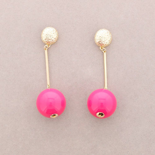 Boucles d'oreilles boule en résine XL
