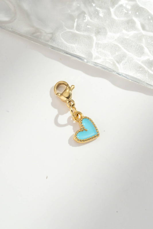 Cosmos - Lot de 5 petits pendentifs cœurs couleurs assorties