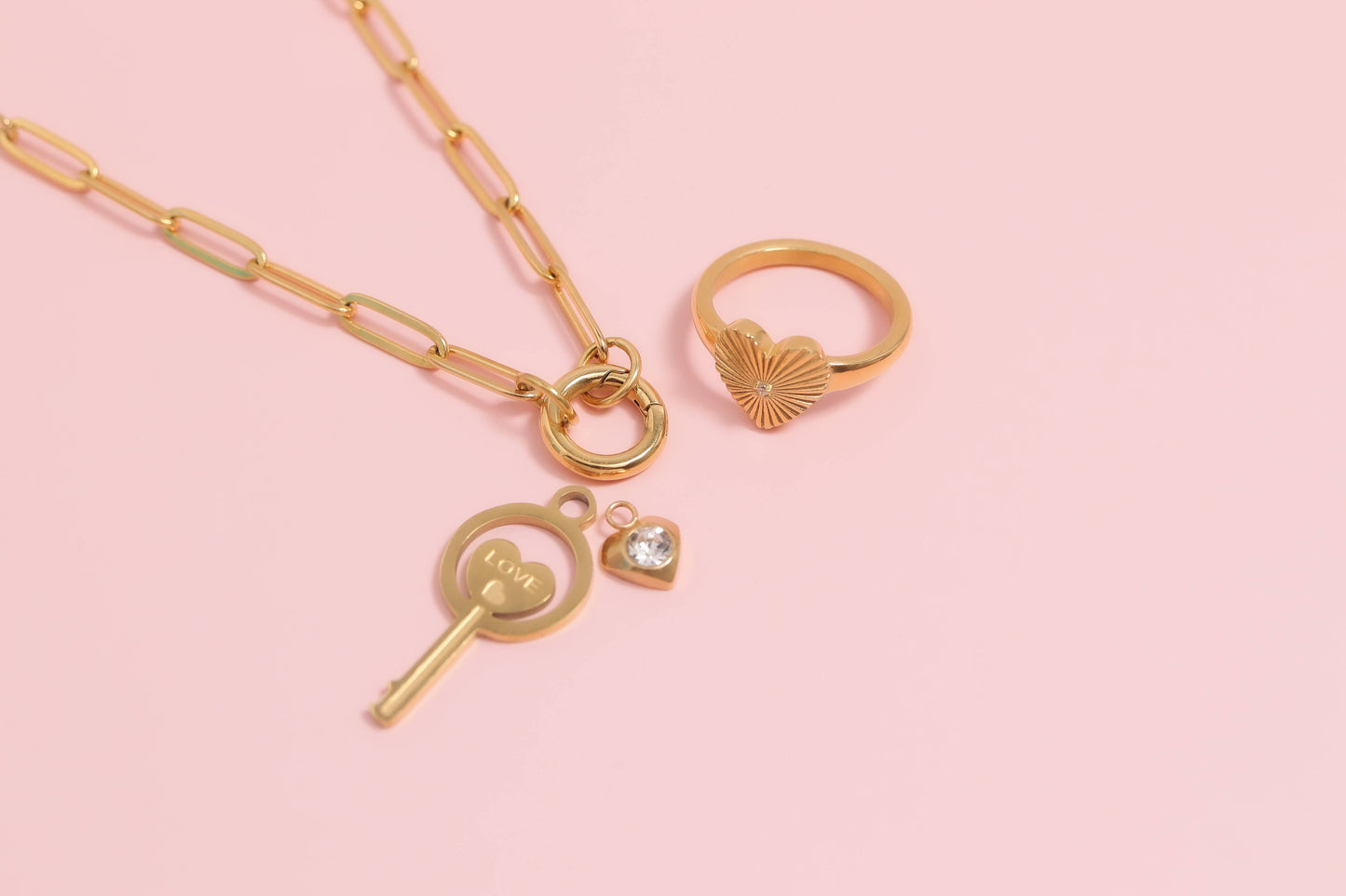 WJW - Collier Porte-Charme Mousqueton en Acier Inoxydable