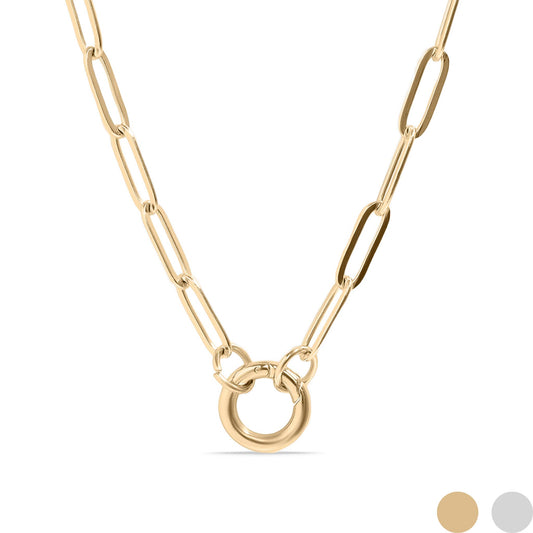 WJW - Collier Porte-Charme Mousqueton en Acier Inoxydable