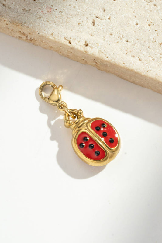 Cosmos - Pendentif motif Coccinelle – Acier Inoxydable