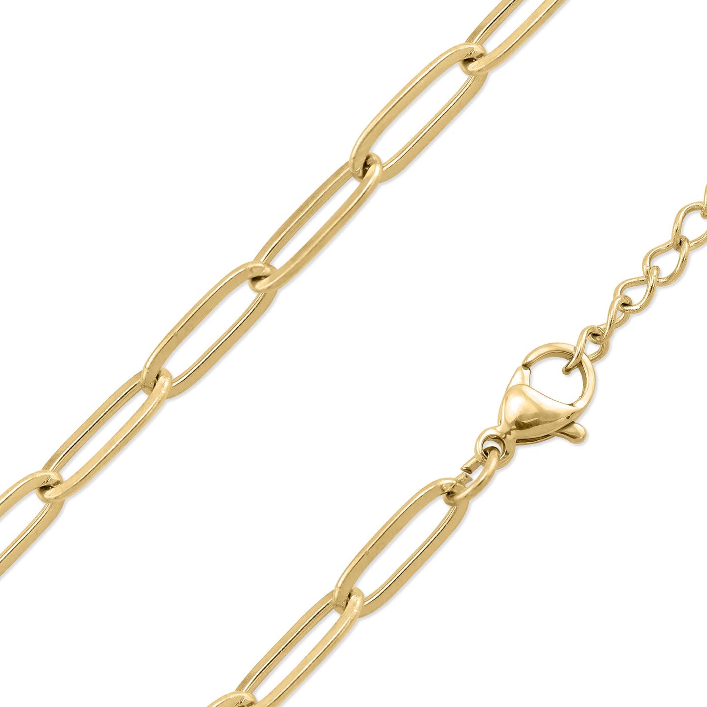 WJW - Collier à chaîne en or 18 carats avec trombones
