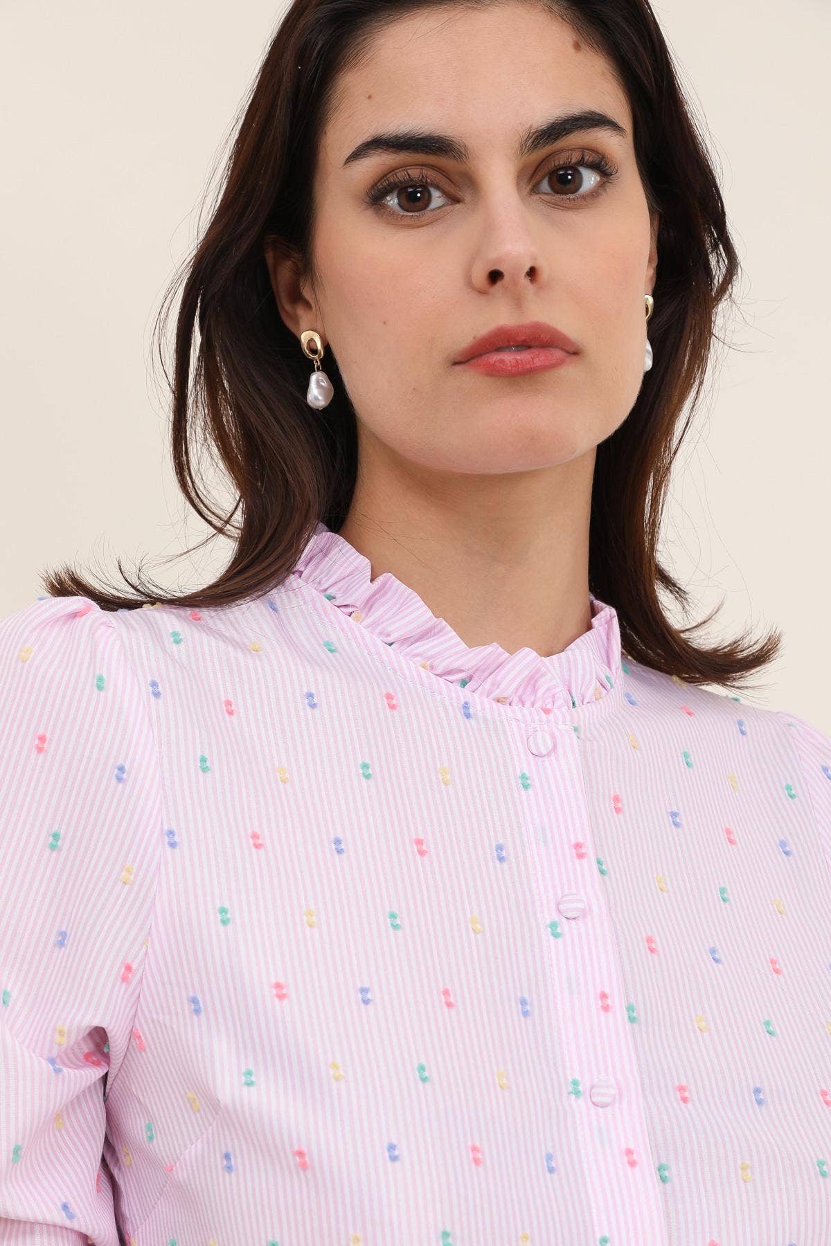 BLOUSE À RAYURES
